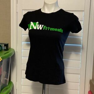 Next Level Apparel Black and Green Graphic Tee